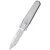 Remette RT Swordfish Knife Ceramic Sandblasted Titanium, Carbon Fiber Inlay 3.15" M390 Tanto Pearlescent