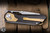 Remette RT-Peregrine Falcon Folding Knife Brown/Gold Titanium 3.15" M390 Tanto Pearlescent