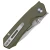 Remette Rhino Folding Knife Green Micarta 3.07" 14C28N Drop Point Stonewash