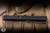 Heretic Custom Colossus Double Action OTF Automatic Knife Black Aluminum, Croc Inlays 3.5" M390 Dagger Bronze Cracked Ice BSATL26-008