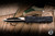 Heretic Custom Colossus Double Action OTF Automatic Knife Black Aluminum, Croc Inlays 3.5" M390 Dagger Bronze Cracked Ice BSATL26-008