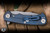 Hinderer Knives Project X Flipper Knife Triway Black G10/Battle Blue 3.65" S45VN Clip Point