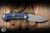Hinderer Knives Project X Flipper Knife Triway Orange G10/Battle Blue 3.65" S45VN Clip Point