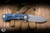 Hinderer Knives Project X Flipper Knife Triway Translucent Green G10/Battle Blue 3.65" S45VN Clip Point