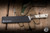 Microtech Prototype Utility Kitchen Knife Ivory G10/Bronzed Bolster 6" M390 San Mai Damascus 3400B-16IVPR