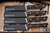 Microtech Kitchen Cutlery Steak Knife Set Black Cherry G10 4.5" M390 Stonewash 3600-10SETBC