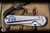 Left Handed-Chris Reeve Knives Small Sebenza 31 Folding Knife Unique Graphic w/ Pyrite 3" MagnaCut Drop Point Polished S31-1409-0980-1