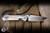 Left Handed-Chris Reeve Knives Small Sebenza 31 Folding Knife Unique Graphic w/ Pyrite 3" MagnaCut Drop Point Polished S31-1409-0980-2