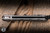 Chris Reeve Knives Large Inkosi Cross Hatch Folding Knife Sandblasted Titanium/Blue Accents 3.6" MagnaCut Insingo LIN-1155-001