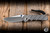 Chris Reeve Knives Small Inkosi Cross Hatch Folding Knife Glass Blasted Titanium/Blue Accents 2.75" MagnaCut Drop Point SIN-1152-064