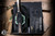 Heretic Knives Custom "Colossus" OTF Automatic Knife Black Aluminum, Croc Inlays 3.5" M390 Dagger Bronze Cracked Ice BSATL26-008-1