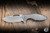 Koenig Knives Arius Flipper Knife Plexa Titanium 3.5" M390 Drop Point Burnished Polished Flats