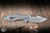 Koenig Knives Mini Arius Flipper Knife Patterned Titanium 3" M390 Drop Point Burnished Polished Flats