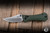 Auxiliary Manufacturing Deadhead Folding Pocket Knife Green Micarta, Orange Accent 2.8" 14C28N Bowie Stonewash