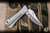 Auxiliary Manufacturing Slip Joint Pocket Knife Micro Milled Titanium 2.8" M390 Bowie Stonewash