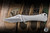 Auxiliary Manufacturing Slip Joint Pocket Knife Micro Milled Titanium 2.8" M390 Bowie Stonewash