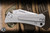 Auxiliary Manufacturing Coffin Slip Joint Pocket Knife Micro Milled Titanium 2.8" M390 Tanto Stonewash