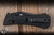 Auxiliary Manufacturing Coffin Folder Pocket Knife Aluminum 2.8" 14C28N Tanto Black PVD