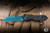 Heretic Knives "Jinn" Automatic Folding Knife Black Carbon Fiber 3" MagnaCut Wharncliffe Metallic Teal H113-MT-CF
