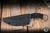 Preowned-Bastinelli Custom Mako Fixed Blade Knife Tsuka Wrap/Stingray Inlay 4.9" N690CO Dark Stonewash