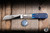 Preowned-Great Eastern Cutlery Boomtown Barlow Pocket Knife Navy Blue Sawcut Bone 3" 420HC Sheepsfoot Polished 