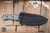 Preowned-Protech Spindrift  Elishewitz Fixed Blade Knife Black/White G10 5.25" 154CM Drop Point Black