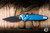 Microtech Socom RAM-LOK Folding Knife Blue Frag Aluminum 3.8" M390 Spear Point Black 160RL-1FRBL