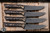 Microtech Steak Knife Kitchen Set Livewire Carbon Fiber, Bronze Titanium Bolster 4.5" M390 DLC 3600B-1SETDLCLWCFS
