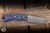 Three Rivers Manufacturing TRM TAGALONG Fixed Blade Knife Blue Hawaiian Camo Carbon 2.4" MagnaCut Stonewash