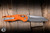 Microtech MSI Mini Ram-Lok Folding Knife Orange Fluted Aluminum 3.25" M390 Apocalyptic 210M-10APFLOR