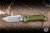 Microtech LUDT Folding Knife OD Green Frag Aluminum 3.4" M390 Tanto Stonewash 1136RL-10FROD