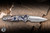 Microtech Socom Ram-Lok Folding Knife Patriotic Motif Titanium 3.8" M390 Spearpoint Tumbled High Polish Stonewash 160RL-7SETLODSS-PR