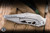 Preowned-Brous Blades Raven Flipper Knife Titanium 3.88" D2 Wharncliffe