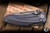 Preowned-Jake Hoback Knives Custom Sumo Folding Knife Purple Titanium 3.25" MagnaCut Wharncliffe Stonewash