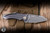 Preowned-Jake Hoback Knives Custom Sumo Folding Knife Purple Titanium 3.25" MagnaCut Wharncliffe Stonewash