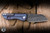 Preowned-DSK Tactical Knives Javelina Folding Knife Purple Titanium 3.7" Damascus Reverse Tanto