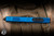 Microtech Executive Scarab II Gen III OTF Automatic Knife Blue Aluminum 4" M390 Dagger Black 1175-1T