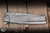 MachineWise Sonora Button Lock Folding Knife Titanium, Gold Accent 3.35" S90V Drop Point Stonewash 2227