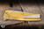 MachineWise Sonora Button Lock Folding Knife Grooved Gold Titanium 3.35" S90V Drop Point 2225