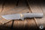 MachineWise Sonora Button Lock Folding Knife Titanium, Gold Accent 3.35" S90V Drop Point Stonewash 2228