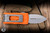 Microtech Exocet II OTF Automatic Money Clip Knife Orange Aluminum 2.3" M390 Dagger Stonewash 1157-10OR