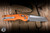 Microtech MSI Mini Ram-Lok Folding Knife Orange Fluted Aluminum 3.2" M390 Wharncliffe Apocalyptic Part Serrated 210M-11APFLOR