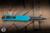 Microtech Dirac Delta OTF Automatic Knife Cyan Aluminum 3.8" M390 Dagger Black 227-1CN