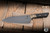 Microtech Chef Kitchen Cutlery Knife Carbon Fiber/Bronze Titanium Bolster 8" M390 DLC 3000B-1DLCCFS