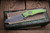Hawk Knives Talon Automatic Folding Knife Spring Green Glass Fat Carbon Overlay 3.5" M390 Brightwashed