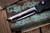 Marfione Custom Halo IV Automatic OTF Knife Black Aluminum 3.8" Tanto Star Grind Mirror Polish