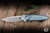 Microtech Marfione Select Socom RAM-LOK Manual Folding Knife Ice Blue Frag Titanium 4" M390 Tanto Stonewash 161RL-10FRMS7