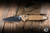Microtech Socom Elite RAM-LOK Manual Folding Knife Tan Frag Aluminum 3.8" M390 Clip Point Black 160RL-1FRTA
