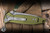 Microtech Socom Elite Manual Folding Knife OD Green Aluminum/Grip Inlay 4" M390 Tanto Apocalyptic Serrated 161-11APOD