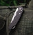 ProTech TR-4 Tactical Response 4 Automatic Folding Knife Feather Textured Black Aluminum 4" MagnaMax Saber Stonewash T4105F-MM